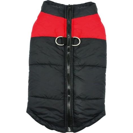 (Collo: 32 cm, Schiena: 31 cm, Petto: 42 cm) Cappotto impermeabile per cani di piccola taglia, cappotto invernale imbottito per cani e cuccioli. (1/4)
