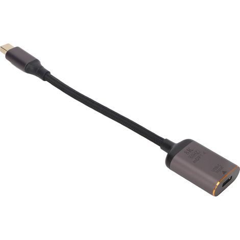 Adaptateur USB-C court HD 8K 60 Hz DP1.4, câble convertisseur USB-C vers Mini DP pour TV, projecteur et moniteur (1/5)