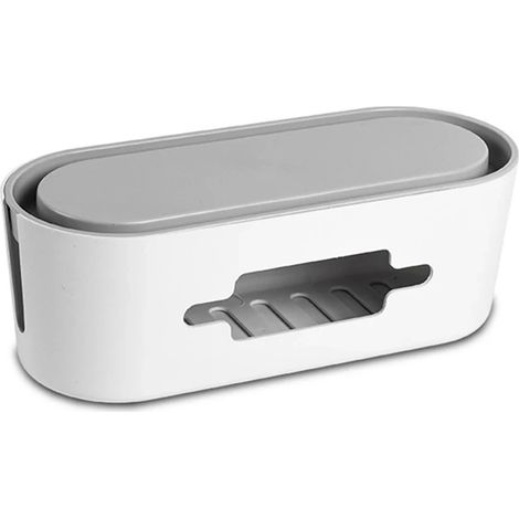 Rangement de câbles pour multiprise, boîtier de câble, organisateur de prise de chargeur anti-poussière, boîte de rangement pour câbles de chargeur 04040