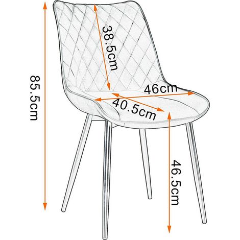 WOLTU 4er-Set Esszimmerstühle Küchenstühle Sitzfläche aus Kunstleder Gestell aus Metall grau (1/4)