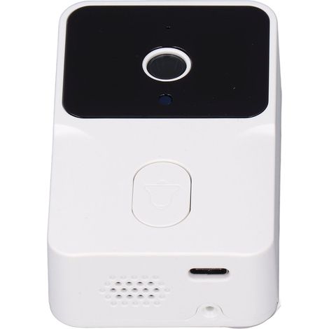 Sonnette vidéo intelligente avec caméra de sécurité sans fil Wi-Fi, grand angle de vision de 80°, interphone bidirectionnel et vision nocturne. (1/5)