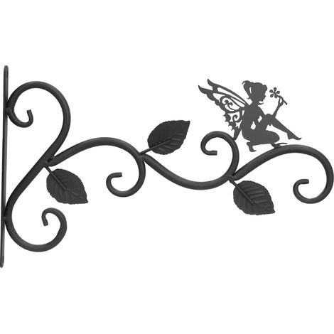 Mur de Support de Plante, Support de Panier Suspendu, Support Mural de Plantes, Support de Fleur en Fonte, Support de Plante, Support de Fleur en Métal, pour Mangeoire à Oiseaux