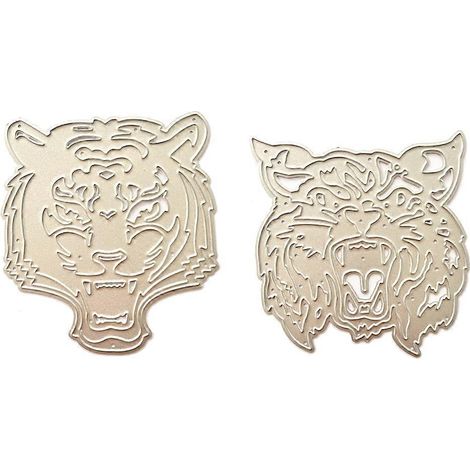 Stanzschablone für Tigerkatzenkopf zum Prägen von Scrapbook-Alben, Papier und Karten