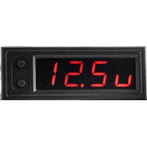 Horloge de voiture universelle numérique automobile avec date, affichage LCD 3 en 1, température électronique et bordure phosphorescente rouge. (1/5)