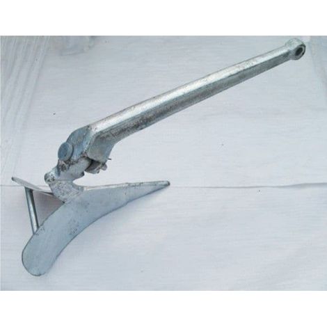 Galvanised Hinged Plough Anchor 16KG (Plow Delta Style Yacht Boat Marine)