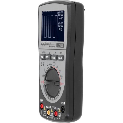 ET826 2-in-1-Multimeter mit automatischer Bereichswahl, Farbdisplay und Oszilloskop-Wellenformanzeige – das perfekte Testwerkzeug