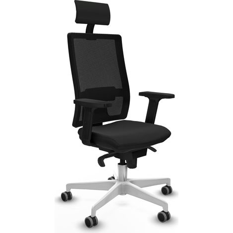 Sedia da ufficio piqueras y crespo Sila Horna nero mesh similpelle