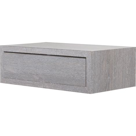 Mensola da Parete 1 Cassetto 45x13,4x23,7 cm in Fibra di Legno Lego Maxi Rovere Grigio New (1/5)