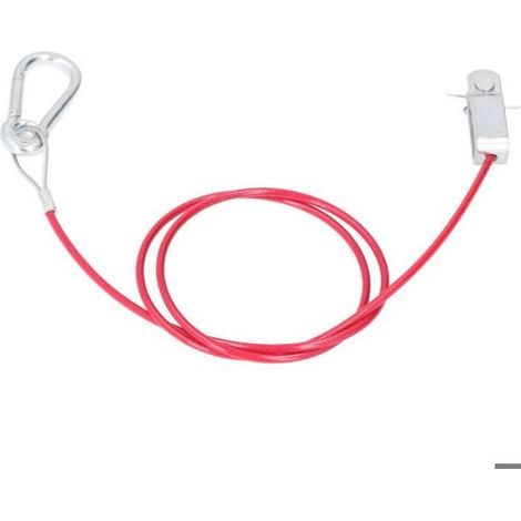 Câble de rupture de remorque, corde de sécurité de rupture de 3,3 pieds en acier inoxydable rouge universel anti-ch (1/4)
