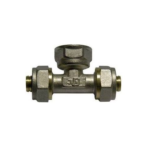 RACCORD EN T FEMELLE IK POUR MULTICOUCHE Dimensions : Diam. 1/2 x 16  -CONF
