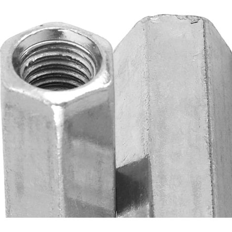 10Pcs Ecrou Long M8, Hexagonal Manchon de Entretoise M8 40mm en Acier au Carbone, Raccord tige filetée Galvanisé Douille Filetée Fixations Filetées pour tige de connexion attaches filetées (M8 x 40) (1/5)