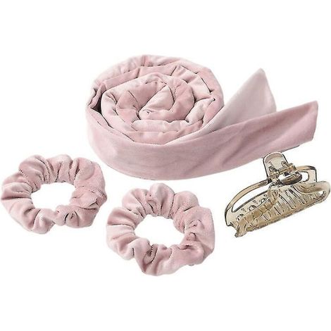 Lockenstab ohne Hitze, pinkes Haarband für natürliche Locken ohne Hitze (1/5)