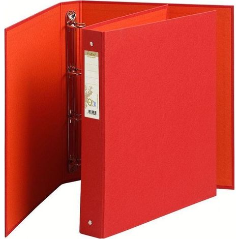 Exacompta Forever Raccoglitore Ad Anelli A4 - 4 Anelli Tondi Ø 30 Mm - Dorso 4 Cm - Cartone Rivestito In Carta 100% Riciclata - Rosso