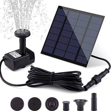 Bomba solar miniatura mejorada de 7 V para la circulación de agua en estanques de jardín. Altura máxima de elevación: 95 cm (1/5)
