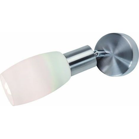 Applique Namp minimal nichel vetro bianco E14 Reality