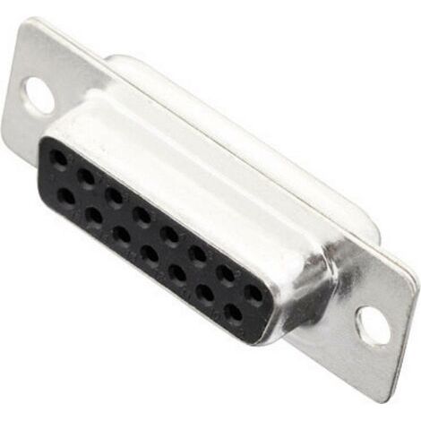 Embase SUB-D femelle 15 pôles MH Connectors 2101-0200-12 180 ° fût à souder 1 pc(s) D18606 (1/4)