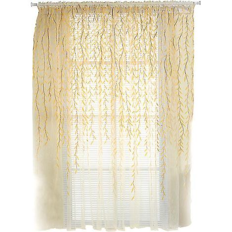 1 Stück transparente Gardine für Balkon/Schlafzimmer, 100 x 200 cm