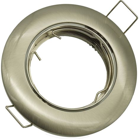 Faretto incasso orientabile tondo argento satinato GU10 (1/2)