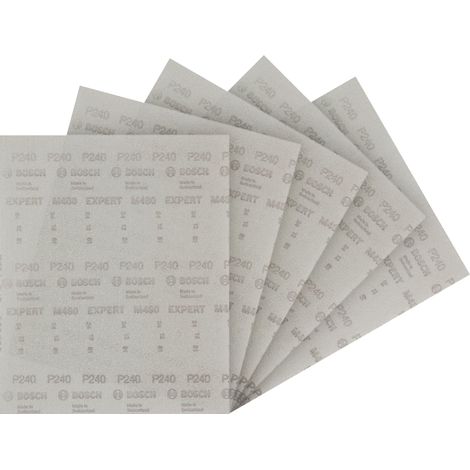 Lot de 5 filets de ponçage M480 pour peinture sur bois, bois dur, Ø 230 x 280 mm, grain 240, accessoire, ponceuse orbitale (1/4)