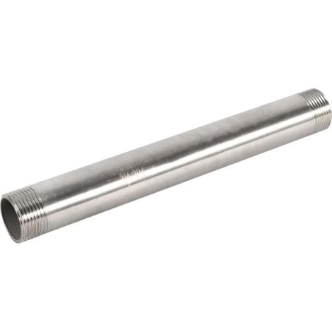 Mamelon - Tubes et tuyaux en acier inoxydable Raccords SS304 200mm BSP 1/4" 1/2" 3/4" 1" Homme X fileté mâle de raccords tuyauterie (1Pc) (Taille : 3/4"BSP) 3/4"BSP (1/4)
