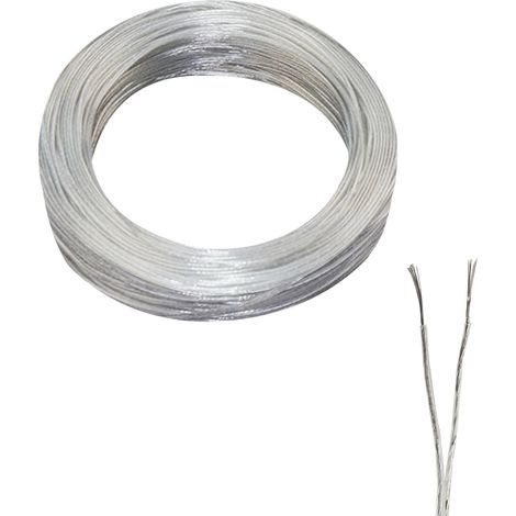 10M Câble Électrique Transparent 24AWG PVC Câble flexible 2 Noyau Fil de Cuivre Diamètre 1,8×3,6mm Pour Appareils Ménagers à Faible (1/5)