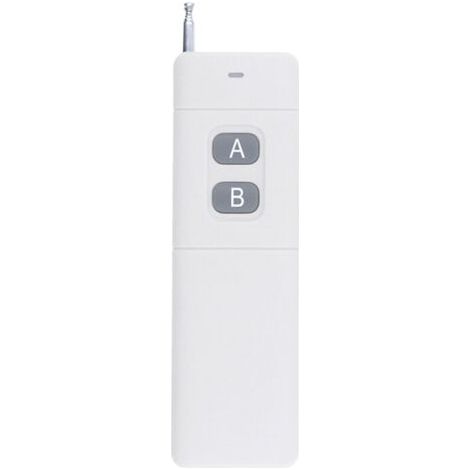 Alovez - 3000m longue portee distance haute puissance 2CH telecommande portable porte-cles emetteur 2 CH RF 433 MHz, blanc 2 (1/5)