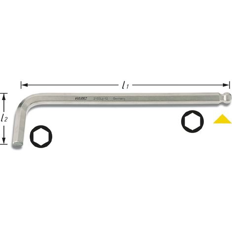 Hazet Winkelschraubendreher 2105LG-10, Innen Sechskant Profil, SW 10 mm