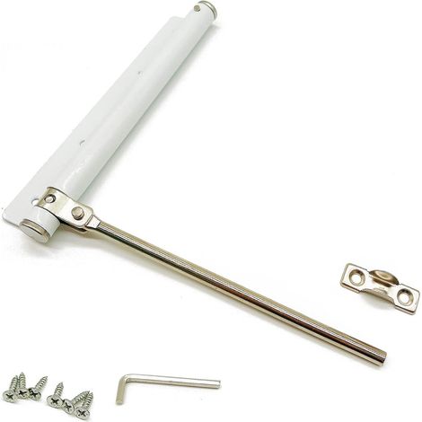 Cierrapuertas automático de muelle en acero inoxidable, ajustable para montaje en superficie, para puertas interiores ligeras, 30 kg (1/5)
