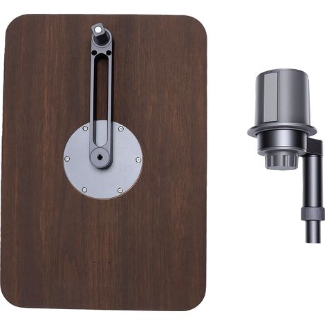 Table porte-gobelet voiture, bureau ordinateur portable 262x382mm, plateau bois rotatif 360°, réglable (1/5)