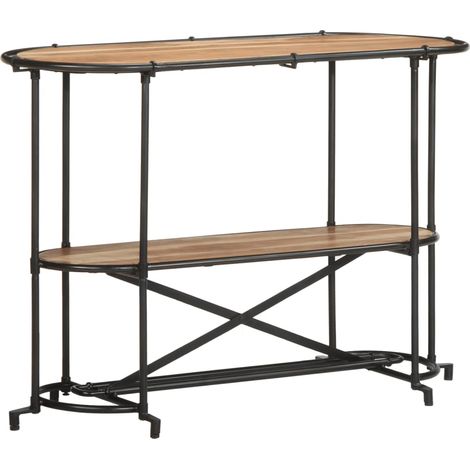 Table console，Table d'appoint，Bout de canapé，Meuble d'entrée 110x42x76 cm bois massif d'acacia
