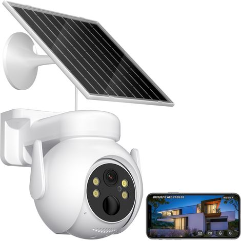 Cámara de videovigilancia con carga solar, Wi-Fi, sensor y control por APP.