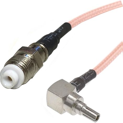 Anschlusskabel mit CRC9-Stecker / FME-Buchse RG316, 15 cm
