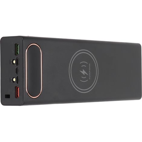 L20 QC 22,5W + 15W Kabelloses Ladegehäuse für 20 18650-Akkus, DIY-Powerbank (Schwarz) (1/5)