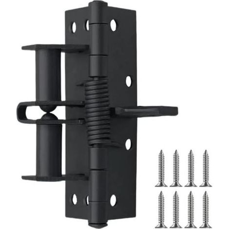 CharnièRe à Ressort Charnières De Porte À Fermeture Automatique Ressort Robustes For Portes Portail For Hôtels Dortoirs Appartements Anciens(Black) (1/4)