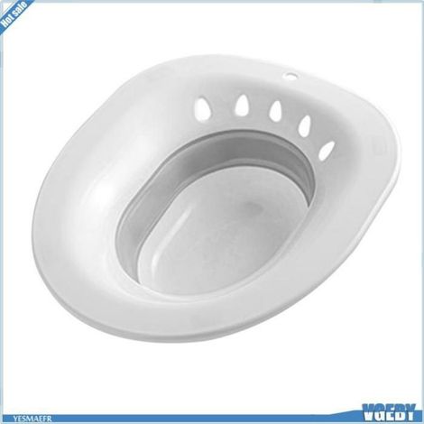 Ashata Siège de toilette Sitz Bath Sitz Bath Siège de toilette pliable Sitz Pliable Squat Free puericulture d'apprentissage Gris (1/5)