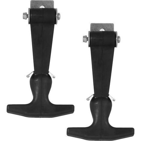 Loquets Flexibles en Caoutchouc Noir et inox (1/5)