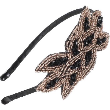 Diademas para mujer, negro, novia, diademas con pedrería y encaje, para San Valentín, Navidad, regalos, disfraces, bailes, vintage (1/5)