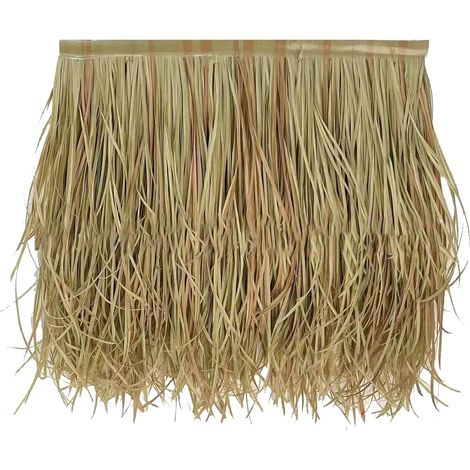 Toit en Chaume Synthétique pour Toiture Ignifuge Panneau Toit en Paille Artificielle PE Palme pour Tiki Bar Jardin Gazebos Jardin Parasol de Plage Clôture Partie(Size:5pcs,Color:mix jaune) (1/5)