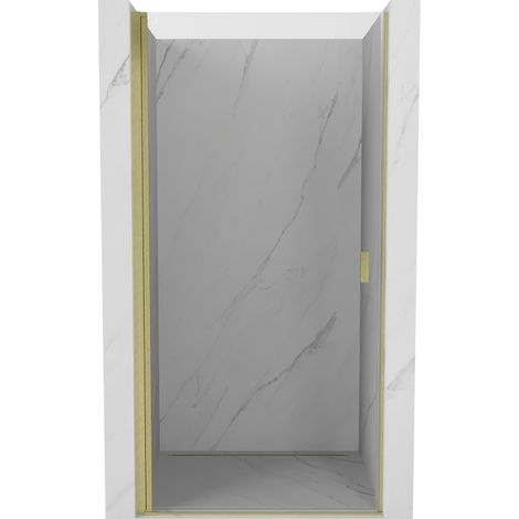 Mexen Mist-B porte de douche pivotante 85 cm, transparent, or brossé - 8A2-085-000-55-00