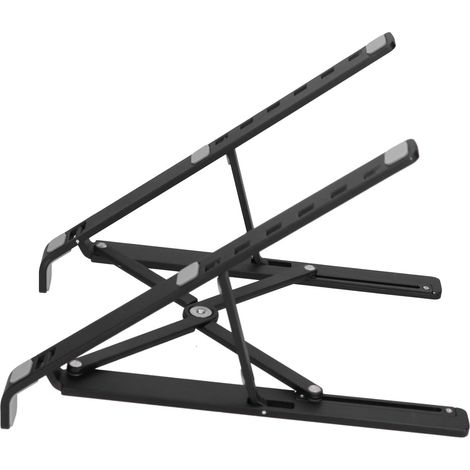 Tablet-Ständer aus Aluminiumlegierung, Laptop-Kühler, verstellbarer Klappständer, schwarz, für PC und Schreibtisch (1/5)
