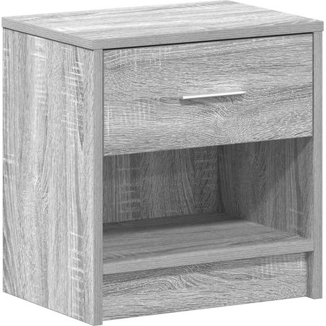 Maison Exclusive - Nachttisch mit Schublade Grau Sonoma 39x28x41