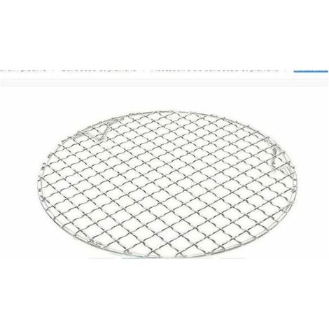 Pinces à grillade BBQ coréenne en acier inoxydable 304, pieds argentés, maille ronde, 35cm (1/5)