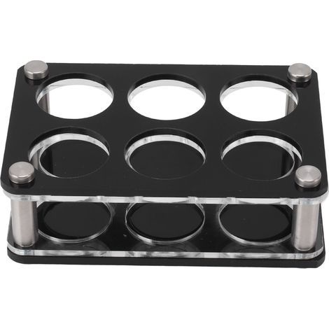 Présentoir à bouteilles de vin en acrylique résistant aux chocs, porte-bouteilles décoratif pour bar à domicile, 2 x 3, porte-gobelets combiné à 6 emplacements (1/5)