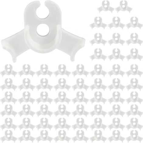 Jiozermi Lot de 60 clips d'entraînement à faible stress, 90 degrés pour tige de plantes, plantes de jardin, cintreuse, clips d'entraînement pour plantes de vigne (blanc) (1/5)