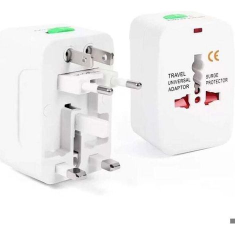 Adaptateur de voyage universel - Unbrand - Compatible 200 pays - Multi-fonction - Prises France, USA, UK, Australie (1/4)