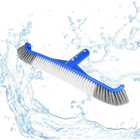 Brosse Piscine 43cm avec Poils en Nylon Et Bords Incurvés pour Nettoyage Fond Et Parois,Balai Piscine Compatible avec Manche Télescopique pour Enterrée Ou Hors-Sol Et Revêtement Vinyle (1/5)