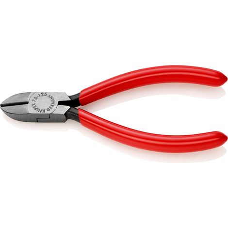 KNIPEX 76 01 125 Tronchese laterale per elettromeccanica rivestiti in resina sintetica atramentata nera 125 mm (1/2)