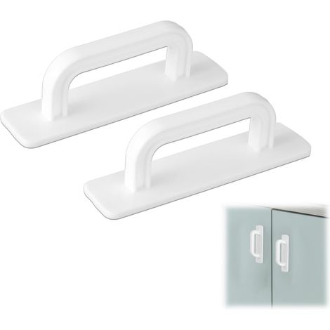 Lot De 2 Poignées Autocollantes,Poignee Baie Vitree Exterieure,Poignée Meuble,Pour Poignée De Porte De Balcon, 100 Mm, Pour Armoires De Cuisine (1/5)