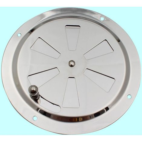Griglia di ventilazione rotonda da 2 pezzi, rosetta di sfiato in acciaio inossidabile, sfiato in acciaio inossidabile da 125 mm, condotto di ingresso dell'aria, sfiato di scarico dell'aria, alette reg (1/3)