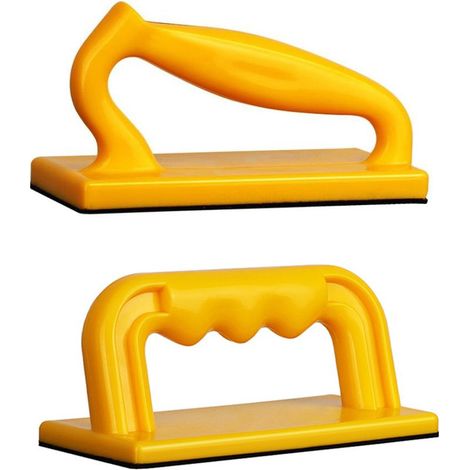 Poignée de sécurité pour le travail du bois – Poussoir jaune D+E pour scies, raboteuses et panneaux (1/5)